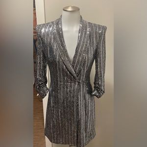 Pre loved Zara Metallic Blazer Dress in great condition.